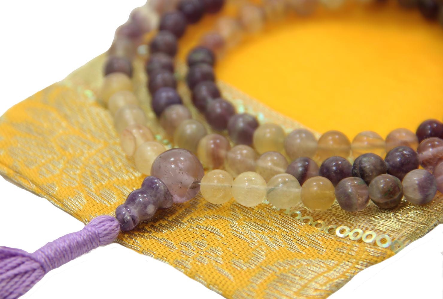 Tourmaline Mala 108 Beads – 6mm Gemstone Meditation Prayer Necklace with Guru Bead