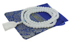 White Onyx Mala 108 Beads – Tibetan Buddhist Meditation & Prayer Necklace