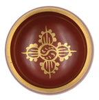 Tibetan Om Mani Singing Bowl Set – Meditation Bowl with Rosewood Mallet, Brocade Cushion & Carry Bag for Yoga, Prayer & Chakra Healing - DharmaObjects