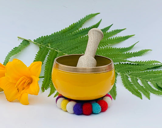 Tibetan Singing Bowl Charka Complete Set Palm Size ~ For Meditation, Chakra Healing, Prayer, Yoga