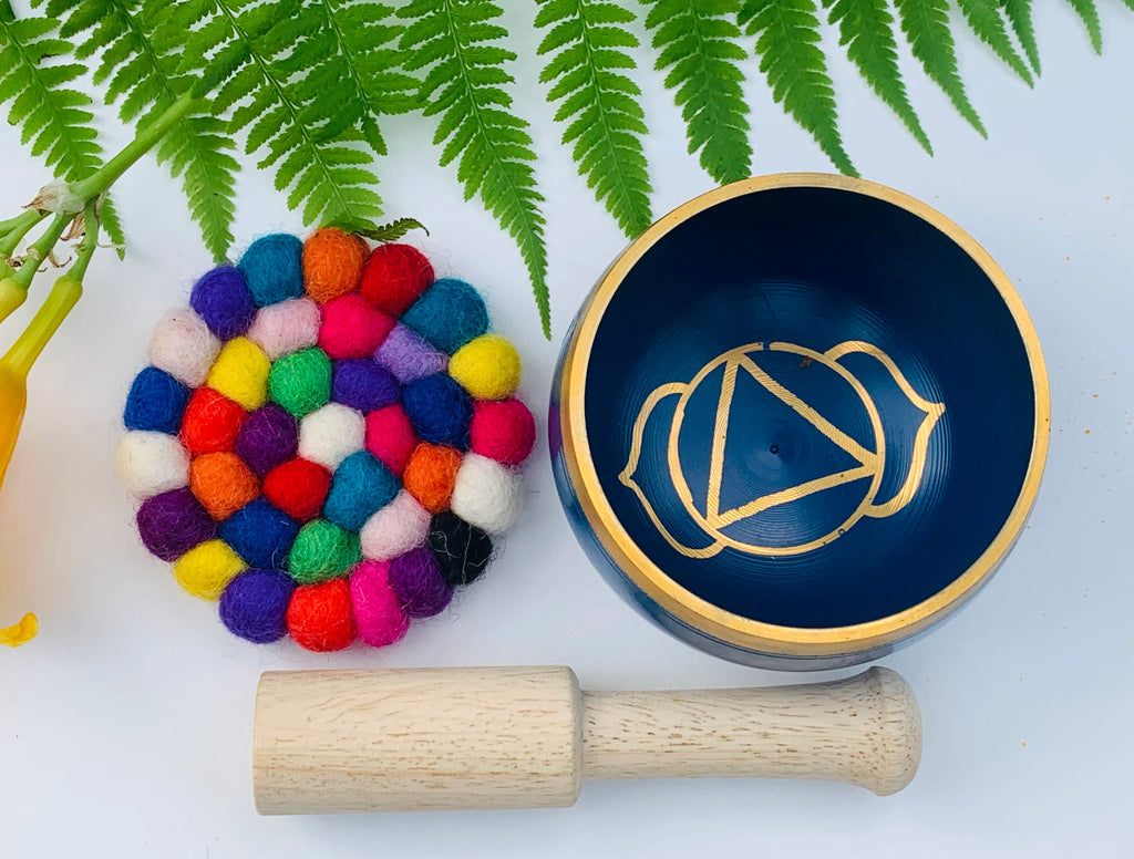 Tibetan Singing Bowl Charka Complete Set Palm Size ~ For Meditation, Chakra Healing, Prayer, Yoga - DharmaObjects