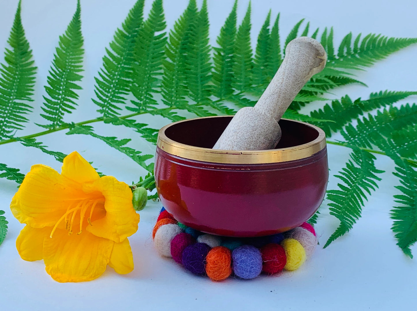 Tibetan Singing Bowl Charka Complete Set Palm Size ~ For Meditation, Chakra Healing, Prayer, Yoga