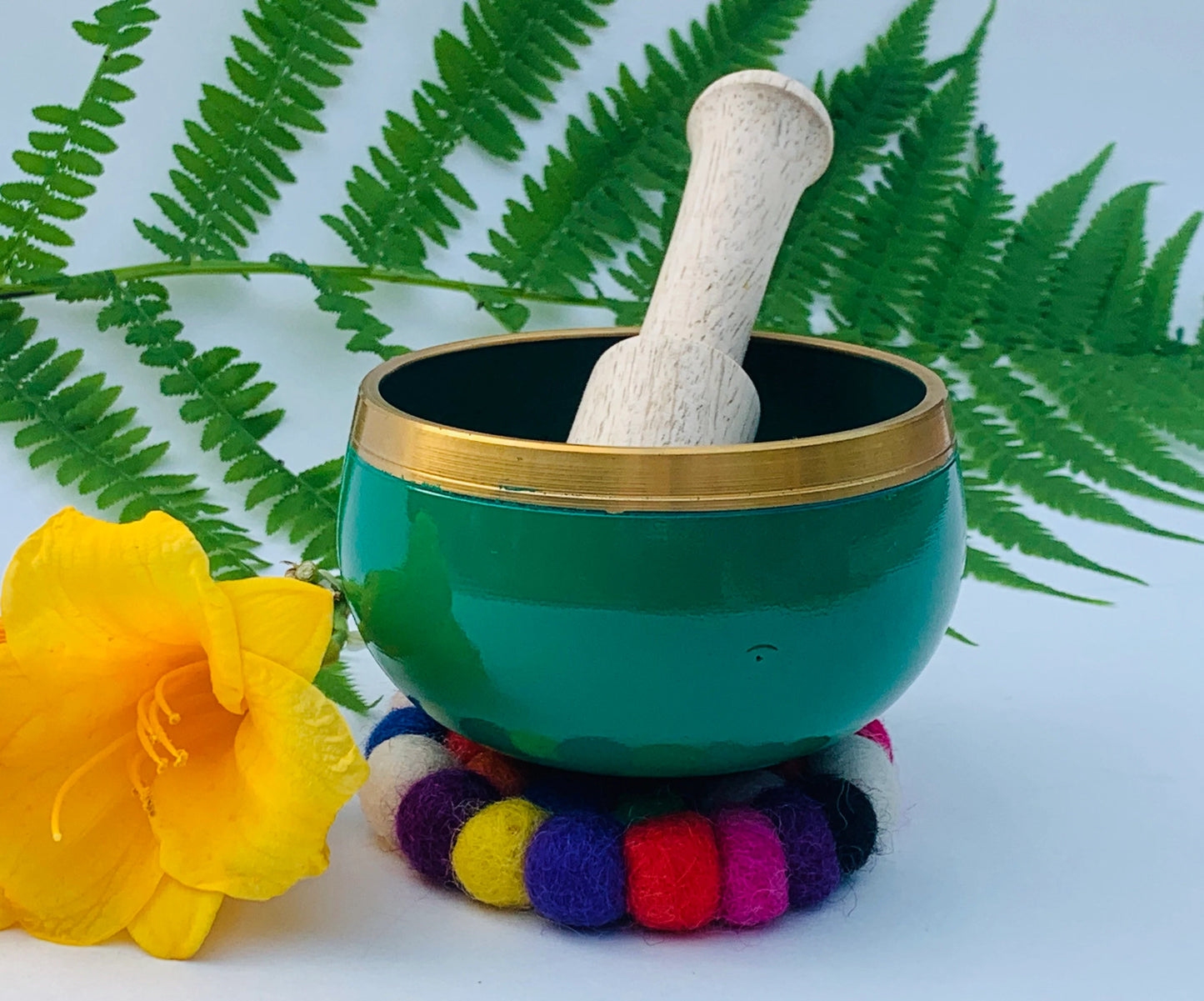 Tibetan Singing Bowl Charka Complete Set Palm Size ~ For Meditation, Chakra Healing, Prayer, Yoga