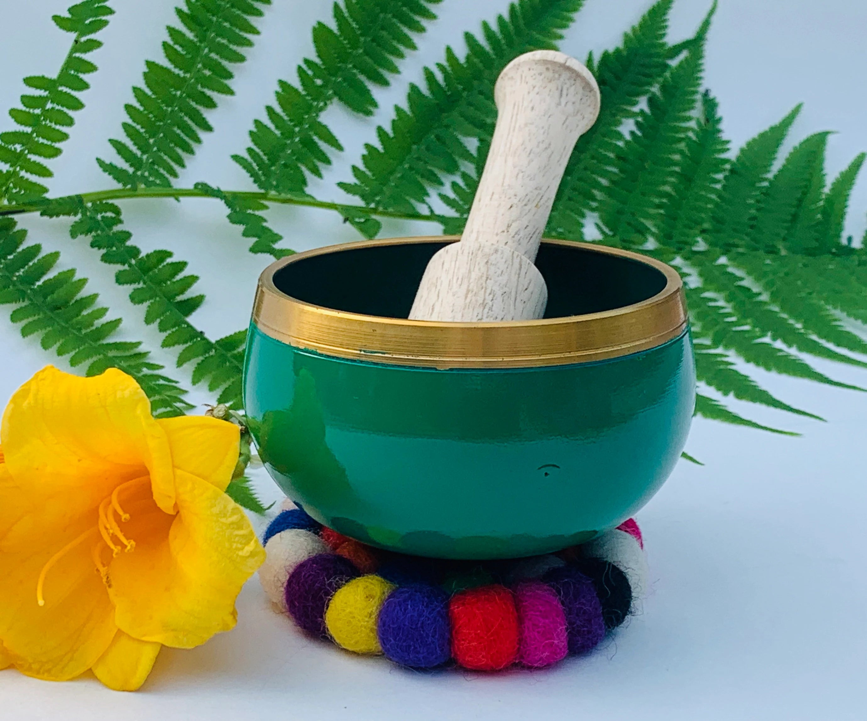 Tibetan Singing Bowl Charka Complete Set Palm Size ~ For Meditation, Chakra Healing, Prayer, Yoga - DharmaObjects