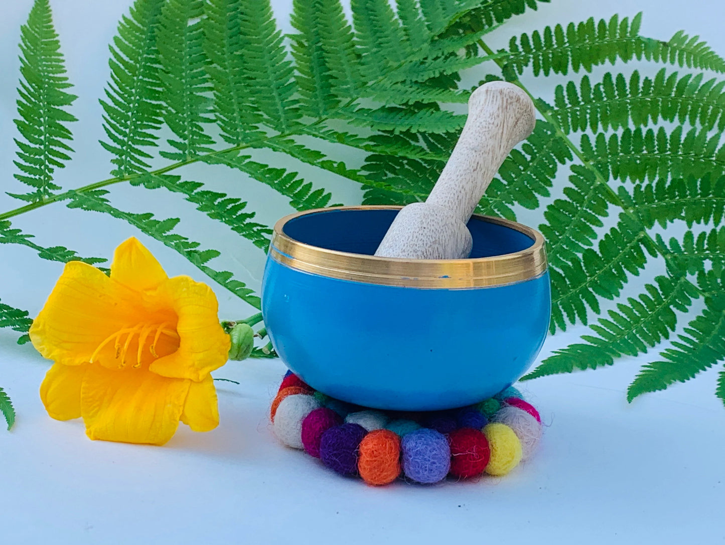 Tibetan Singing Bowl Charka Complete Set Palm Size ~ For Meditation, Chakra Healing, Prayer, Yoga