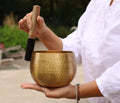 5.5 Inch Tibetan Pro Meditation Singing Bowl Set | Deep Sound Healing Bowl with Mallet & Cushion | Handmade in Nepal - DharmaObjects