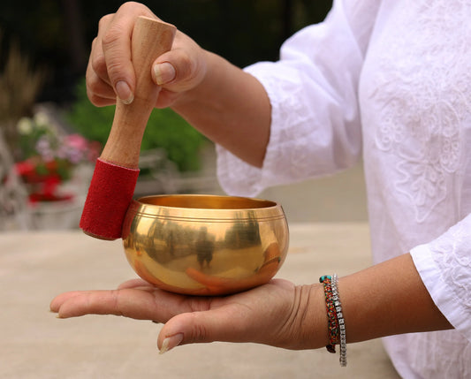 Tibetan Meditation Singing Bowl Complete Set ~ Yoga, Mindfulness, Spiritual & Chakra Healing ~