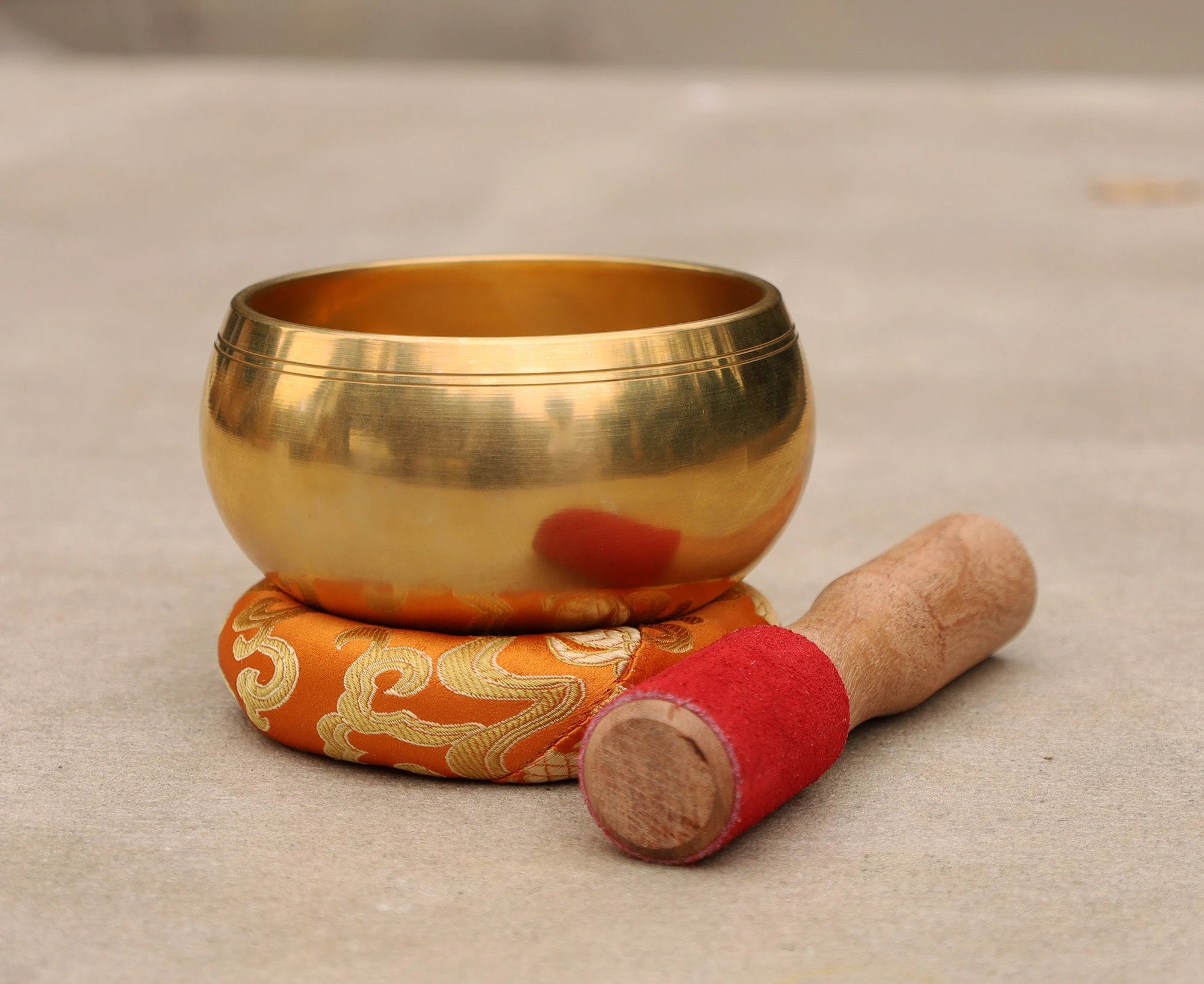 Tibetan Meditation Singing Bowl Complete Set ~ Yoga, Mindfulness, Spiritual & Chakra Healing ~ - DharmaObjects