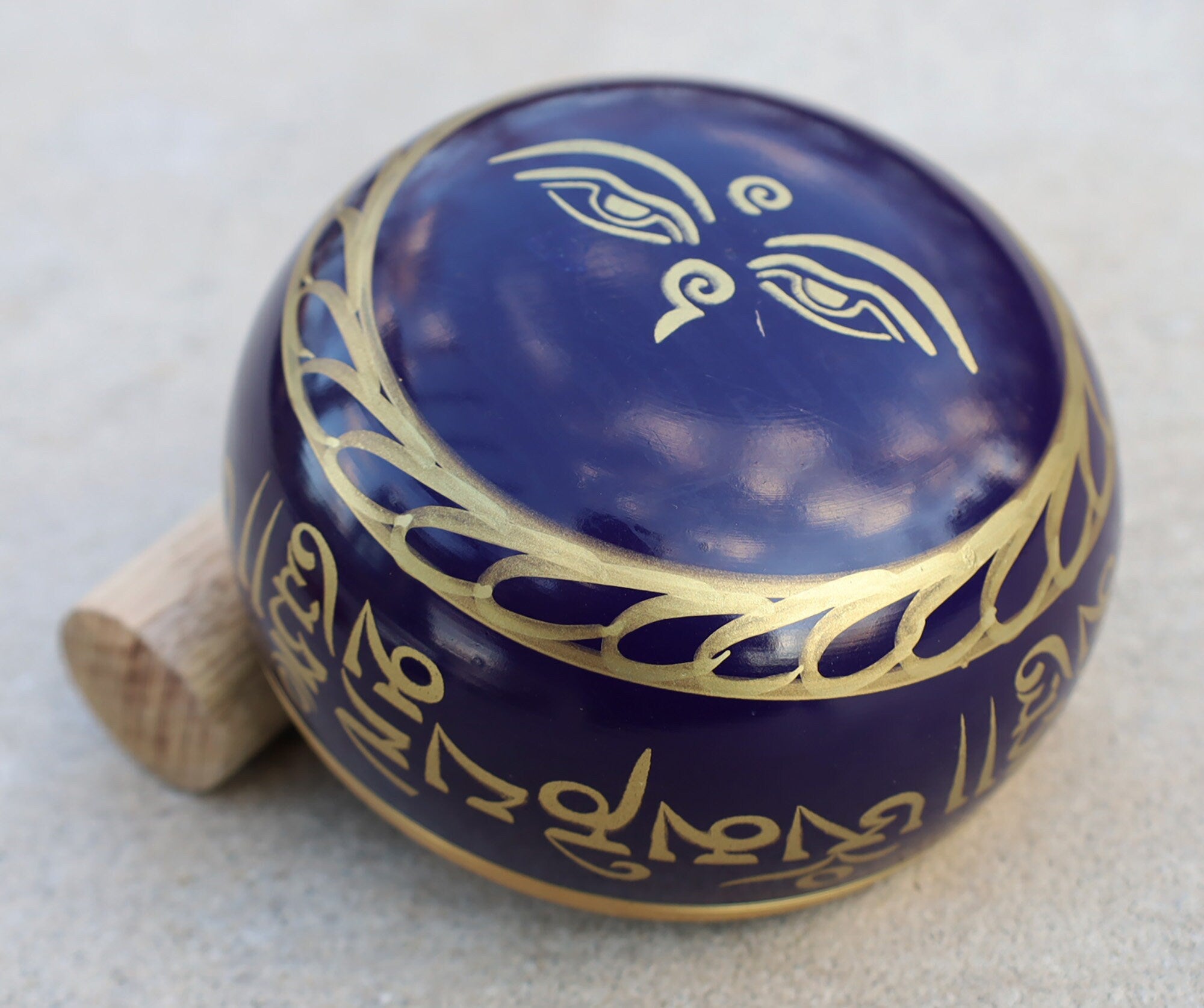 Tibetan Singing Bowl Complete Meditation Set with Carry Bag | Om Mani Mantra | 4 Inch Handcrafted Sound Healing Bowl - DharmaObjects