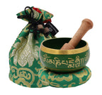 Tibetan Singing Bowl Complete Meditation Set with Carry Bag | Om Mani Mantra | 4 Inch Handcrafted Sound Healing Bowl - DharmaObjects