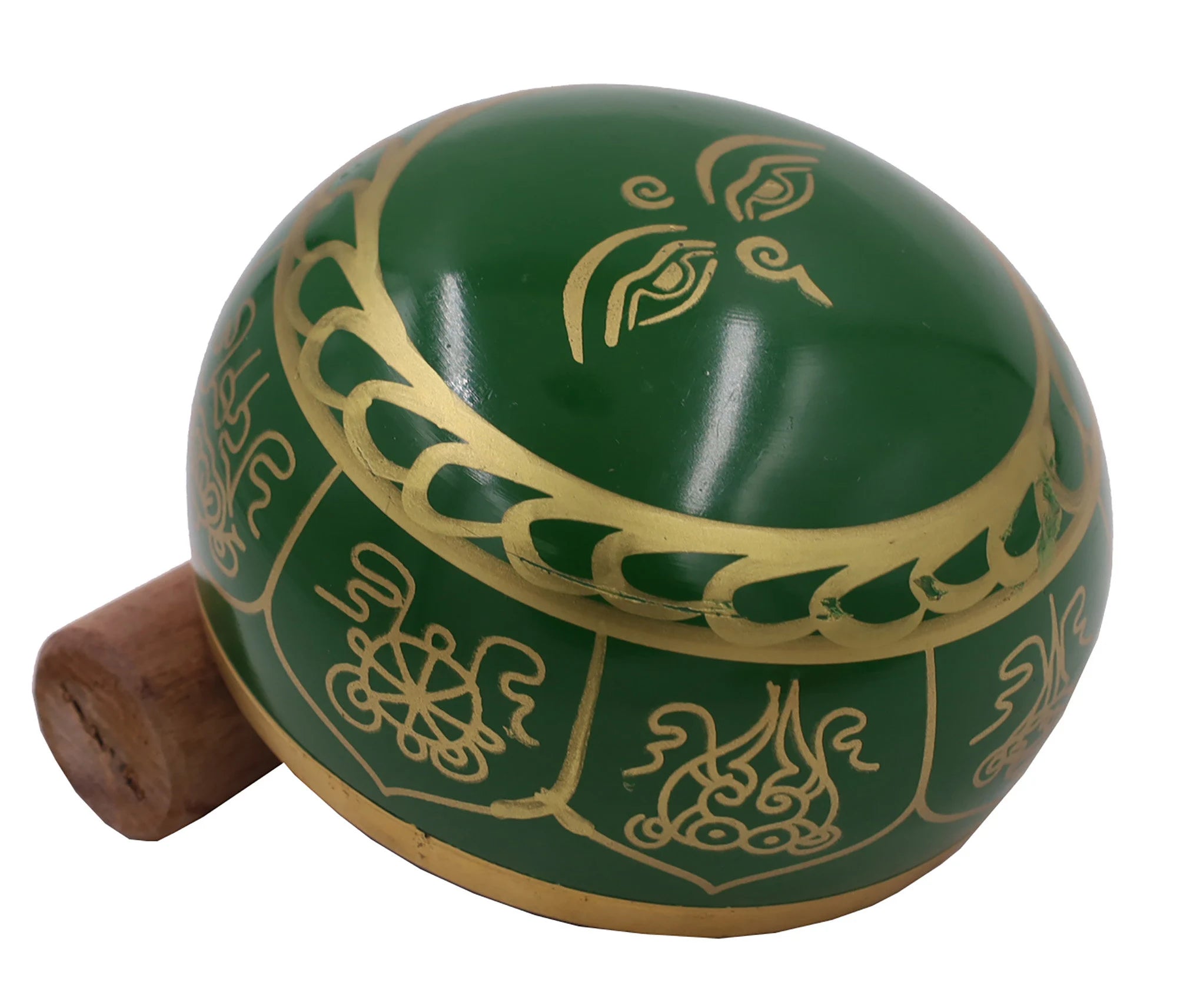 Tibetan Singing Bowl Set with 8 Auspicious Symbols | 4 Inch Meditation Bowl with Mallet, Cushion & Carry Bag - DharmaObjects