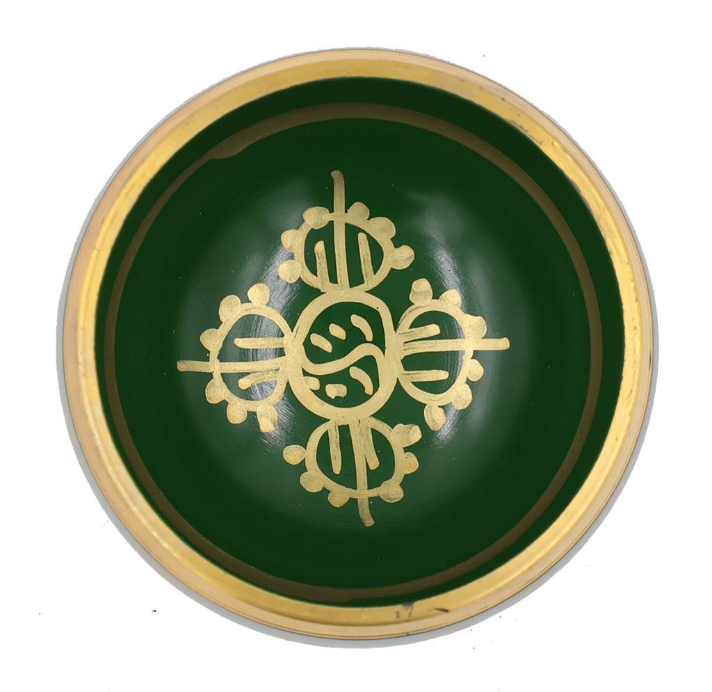 Tibetan Singing Bowl Complete Meditation Set with Carry Bag | Om Mani Mantra | 4 Inch Handcrafted Sound Healing Bowl - DharmaObjects