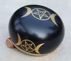 Extra Large Tibetan Triple Moon Singing Bowl Set | 6 Inch Meditation Bowl with Suede Mallet, Cushion & Prayer Flags - DharmaObjects