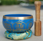 FAST SHIPPING!!!  Singing Bowl Complete Set ~ 8 Lucky Symbols  ~ For Meditation, Yoga, Spiritual Healing and Mindfulness ~ Medium - DharmaObjects