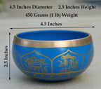 FAST SHIPPING!!!  Singing Bowl Complete Set ~ 8 Lucky Symbols  ~ For Meditation, Yoga, Spiritual Healing and Mindfulness ~ Medium - DharmaObjects