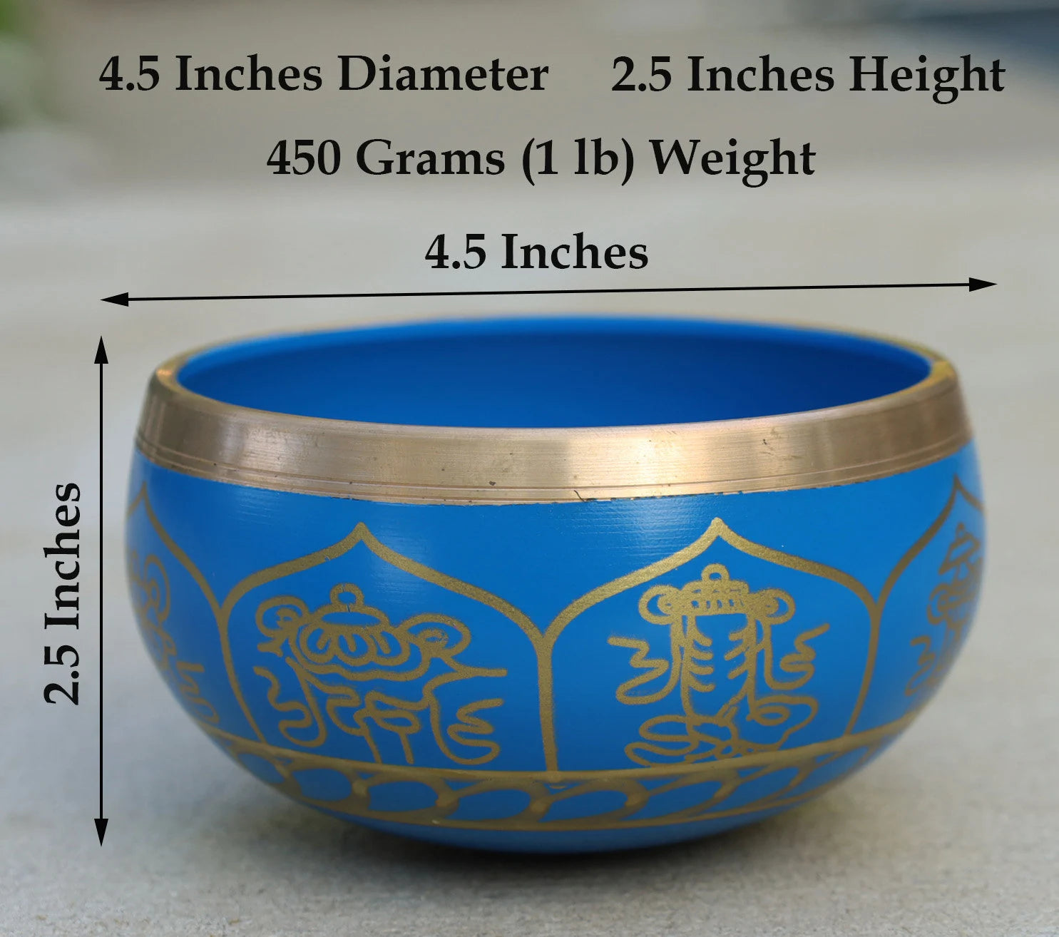 FAST SHIPPING!!!  Singing Bowl Complete Set ~ 8 Lucky Symbols  ~ For Meditation, Yoga, Spiritual Healing and Mindfulness ~ Medium - DharmaObjects