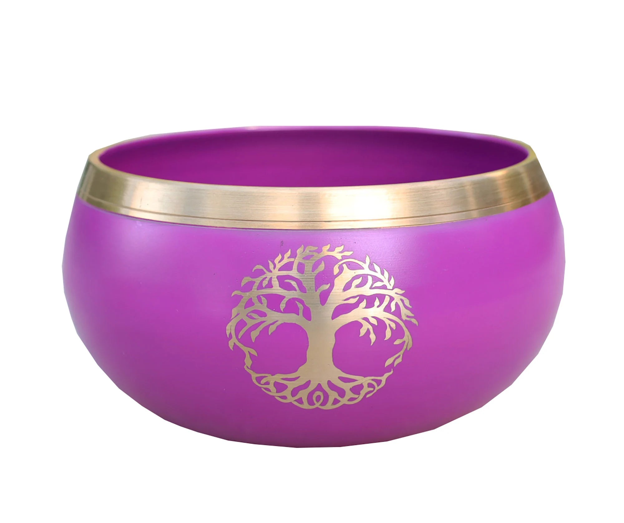 Extra Large Tibetan Tree of Life Singing Bowl Set | 6 Inch Meditation Bowl with Suede Mallet, Donut Cushion & Prayer Flags - DharmaObjects