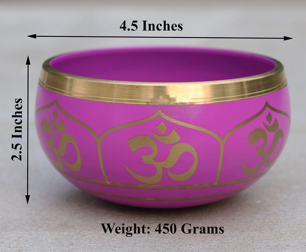 Tibetan Singing Bowl OM Complete Set ~ For Meditation, Yoga, Spiritual Healing and Mindfulness ~ Medium ~ FAST SHIPPING!!! - DharmaObjects