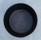 Large Tibetan Singing Bowl Set with Om Mantra for Peace | 7" & 8" Meditation Bowl with Suede Mallet & Cushion - DharmaObjects