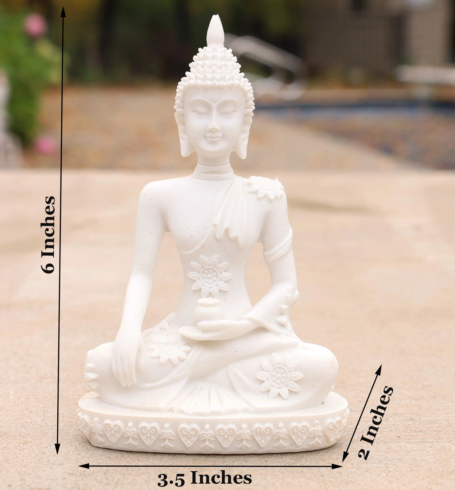 Buddha Statue for Home Altar Shrine Meditation Room 6 Inches Tall