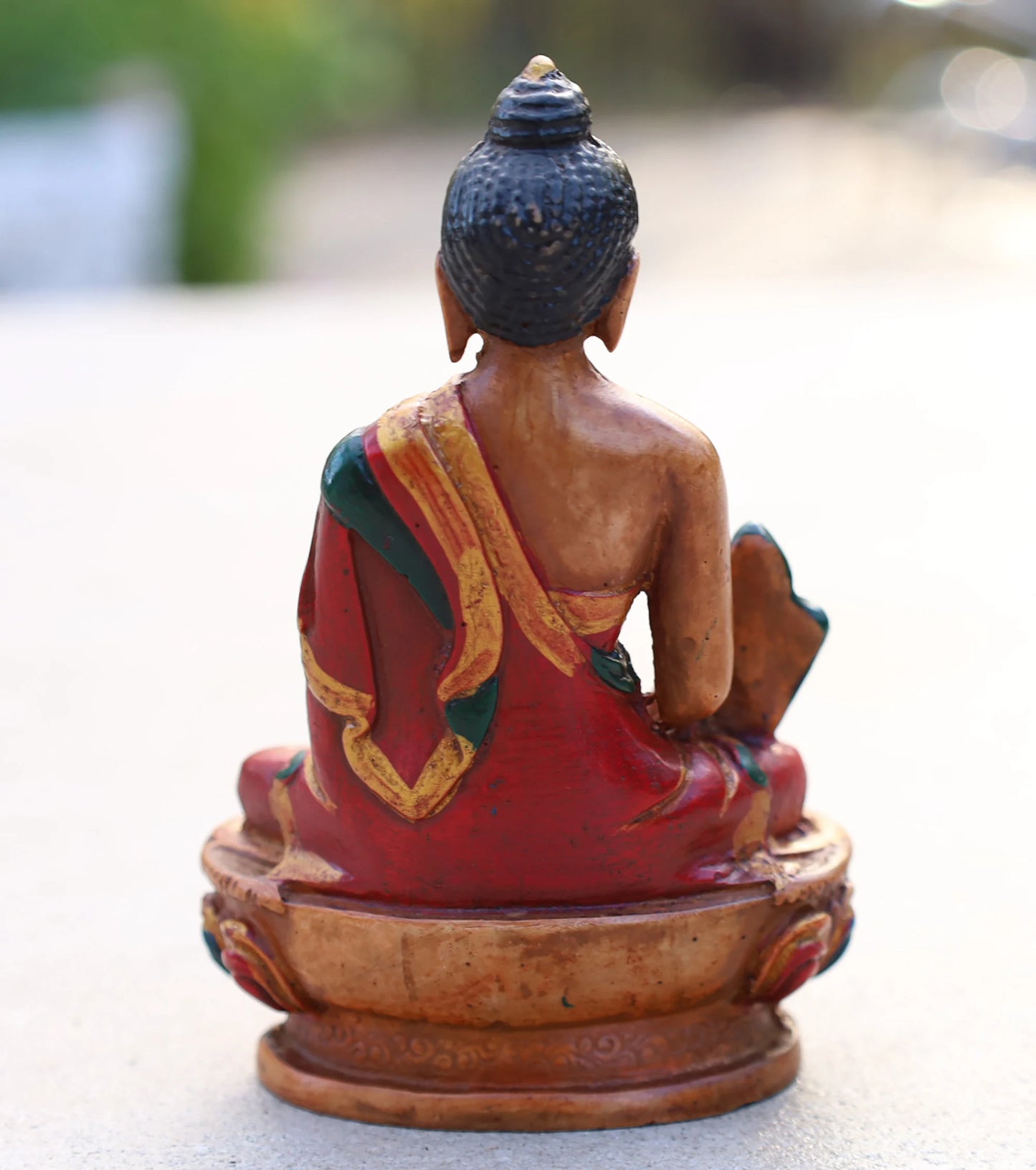 Tibetan Healing Medicine Buddha Statue Hand Painted Nepal