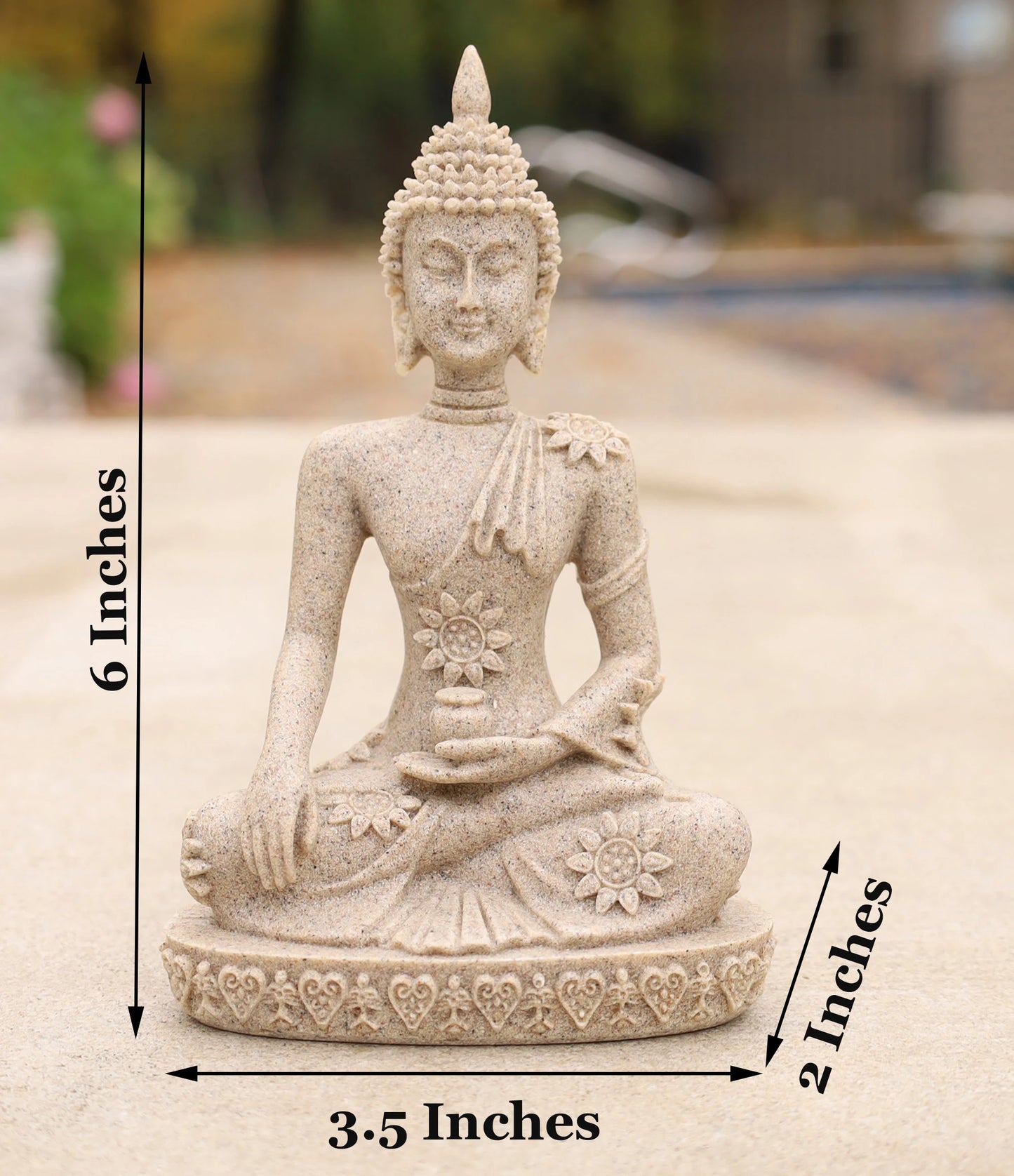 Buddha Statue for Home Altar Shrine Meditation Room 6 Inches Tall