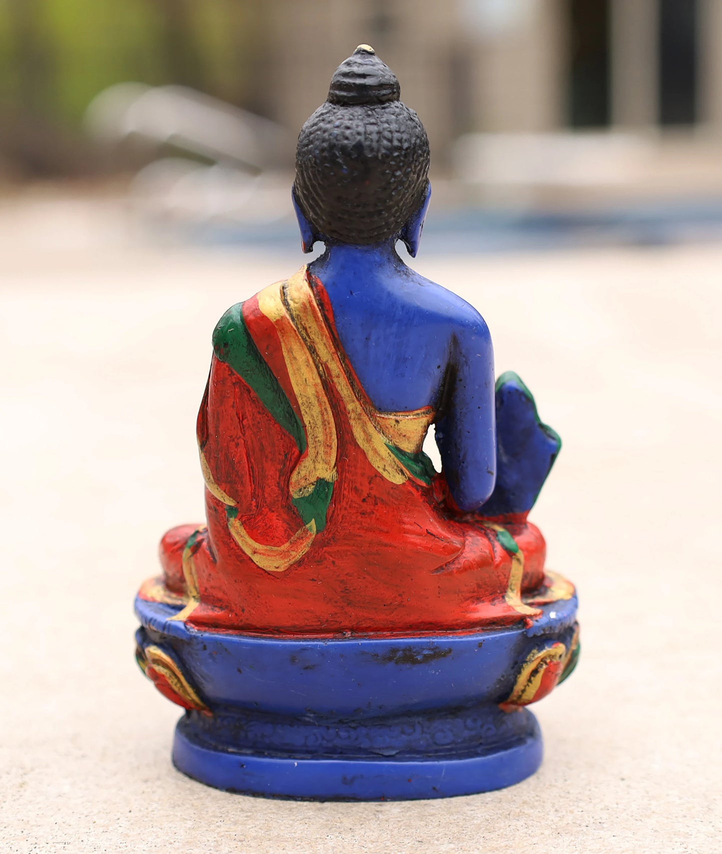 Tibetan Healing Medicine Buddha Statue Hand Painted Nepal