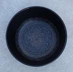 Large Tibetan Singing Bowl Set with Om Mantra for Peace | 7" & 8" Meditation Bowl with Suede Mallet & Cushion - DharmaObjects