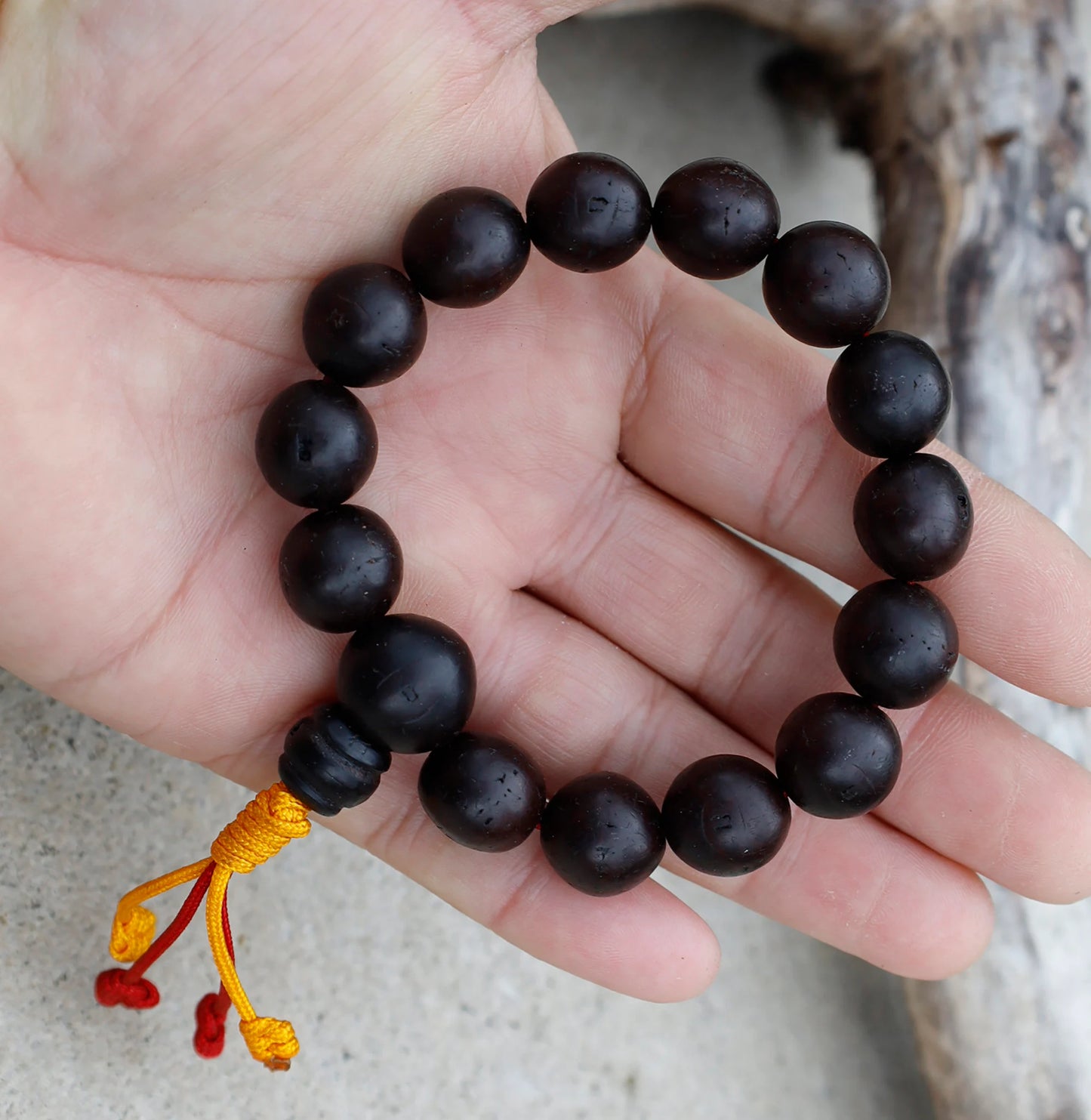 Tibetan Rare To Find Buddhist Meditation Nepal Bodhi Seed Wrist Mala / Free Mala Bag