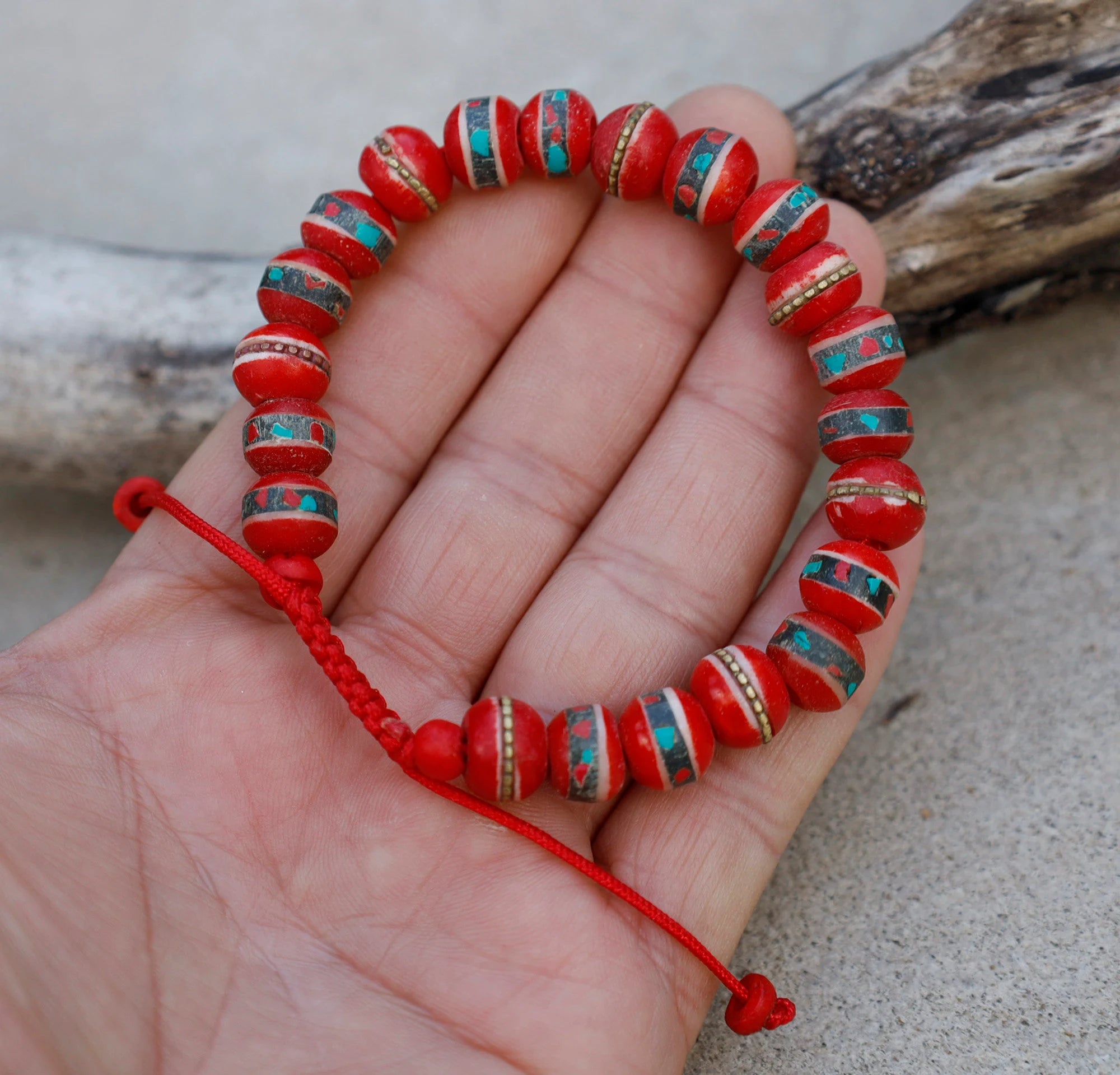 Tibetan Meditation Medicine Healing Yak Bone 21 Beads Wrist Mala Yoga Jewelry Free Pouch - Fast Shipping!!!