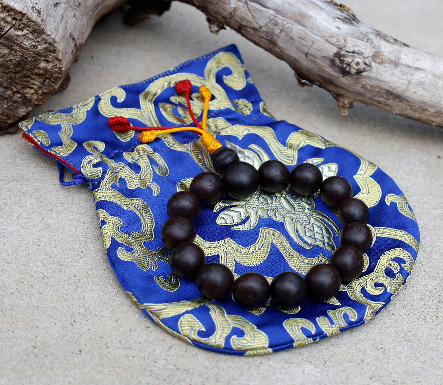 Tibetan Rare To Find Buddhist Meditation Nepal Bodhi Seed Wrist Mala / Free Mala Bag