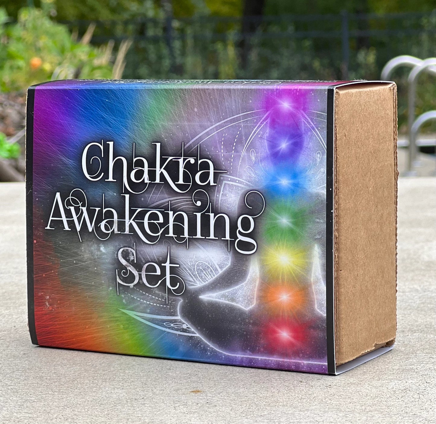 Chakra Awakening Set -  7 Chakra Stones Healing Crystals Set, Chakra Sage, Selenite Palm Stone, Chakra Card Set, Awakening Guide.