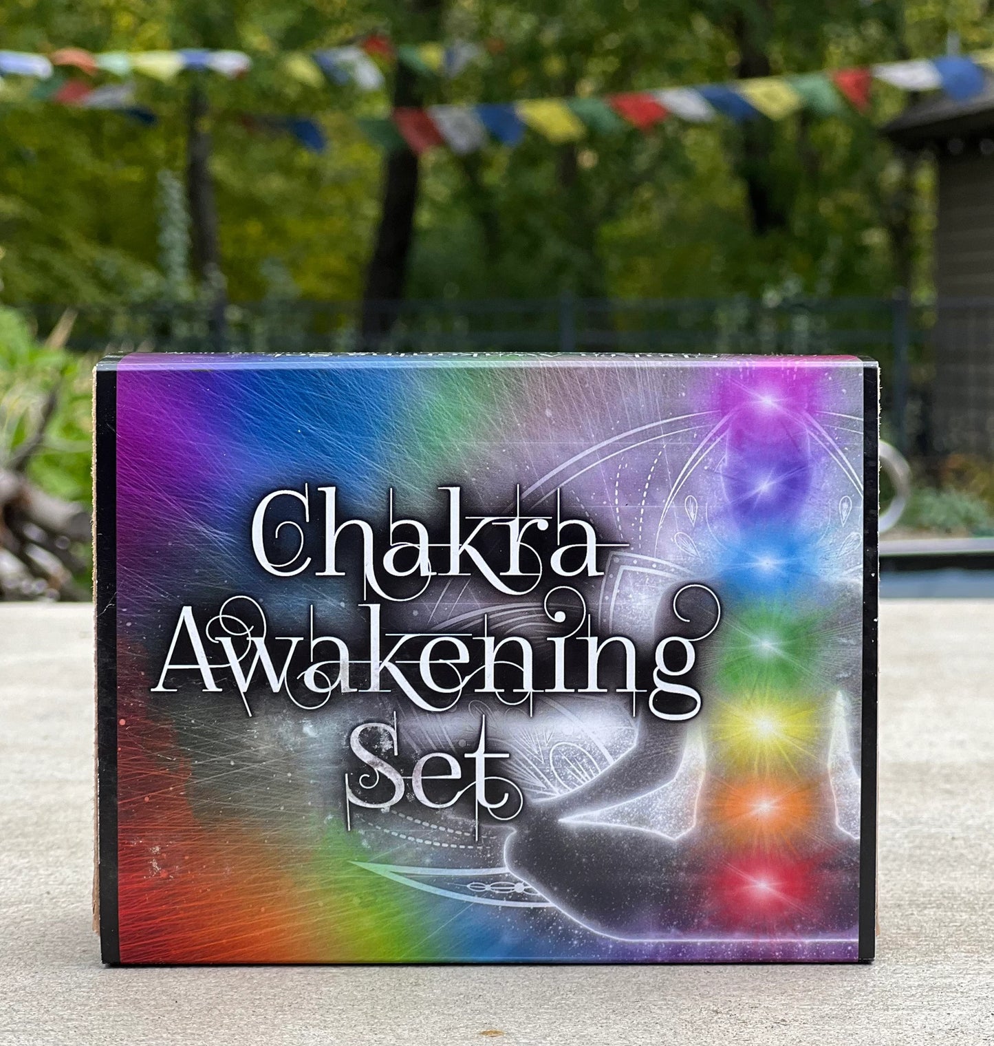 Chakra Awakening Set -  7 Chakra Stones Healing Crystals Set, Chakra Sage, Selenite Palm Stone, Chakra Card Set, Awakening Guide.