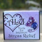 Meditation Stress Relief Set -  1. Guided Meditation , 2 Rough Lepidolite, 1 White Sage, 1  Amethyst Crystal and 1 Sodalite Palm-stone. - DharmaObjects