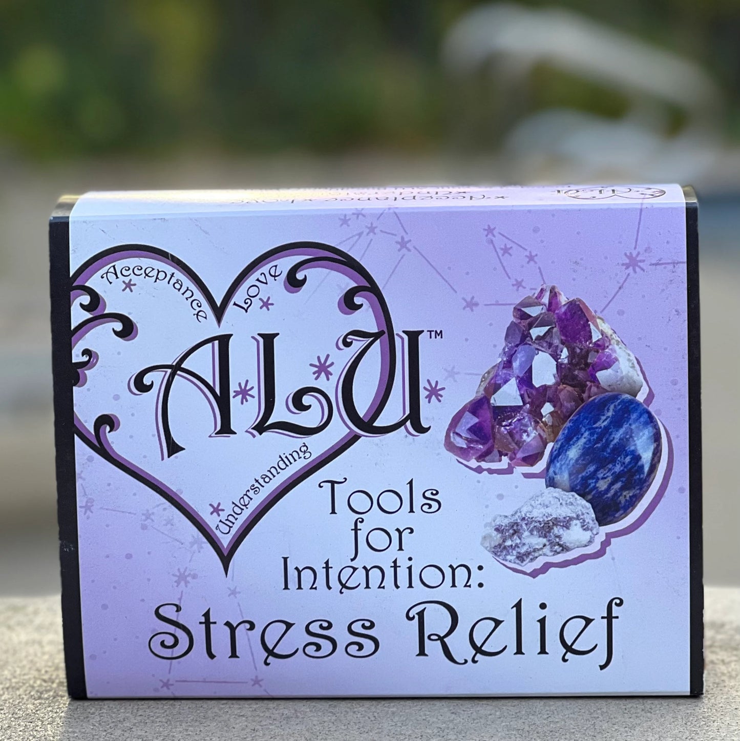 Meditation Stress Relief Set -  1. Guided Meditation , 2 Rough Lepidolite, 1 White Sage, 1  Amethyst Crystal and 1 Sodalite Palm-stone.