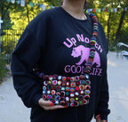 100% Wool Felt Rainbow Ball Multi Color Unique Messenger Bag Purse - DharmaObjects