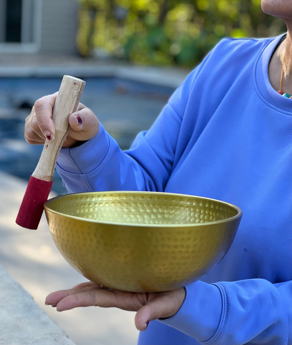 Tibetan Extra Large Singing Bowl Complete Set Deep Meditation ~ Yoga, Mindfulness, Spiritual & Chakra Healing ~ Fast Shipping. - DharmaObjects
