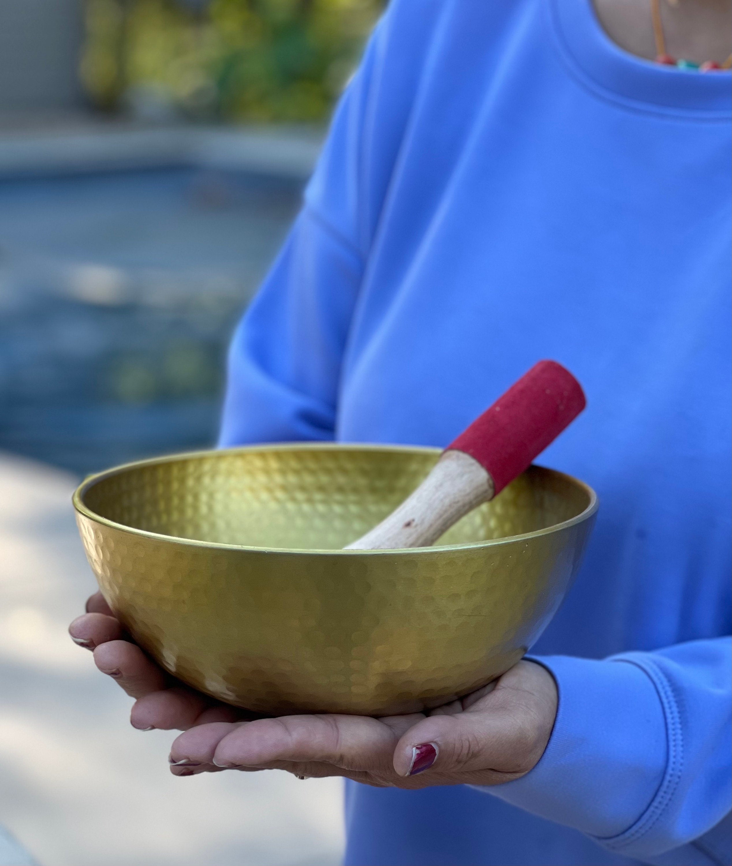 Tibetan Extra Large Singing Bowl Complete Set Deep Meditation ~ Yoga, Mindfulness, Spiritual & Chakra Healing ~ Fast Shipping. - DharmaObjects