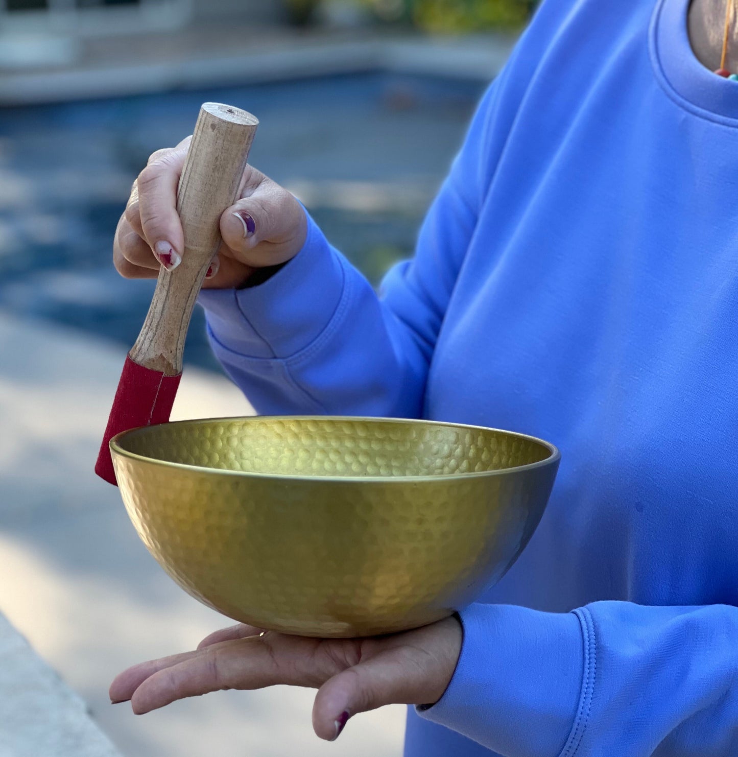 Tibetan Extra Large Singing Bowl Complete Set Deep Meditation ~ Yoga, Mindfulness, Spiritual & Chakra Healing ~ Fast Shipping.