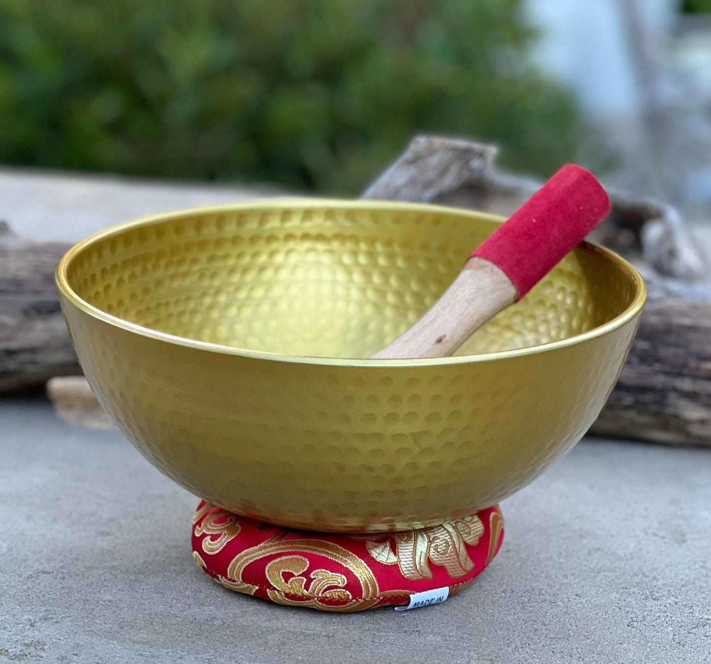 Tibetan Extra Large Singing Bowl Complete Set Deep Meditation ~ Yoga, Mindfulness, Spiritual & Chakra Healing ~ Fast Shipping.