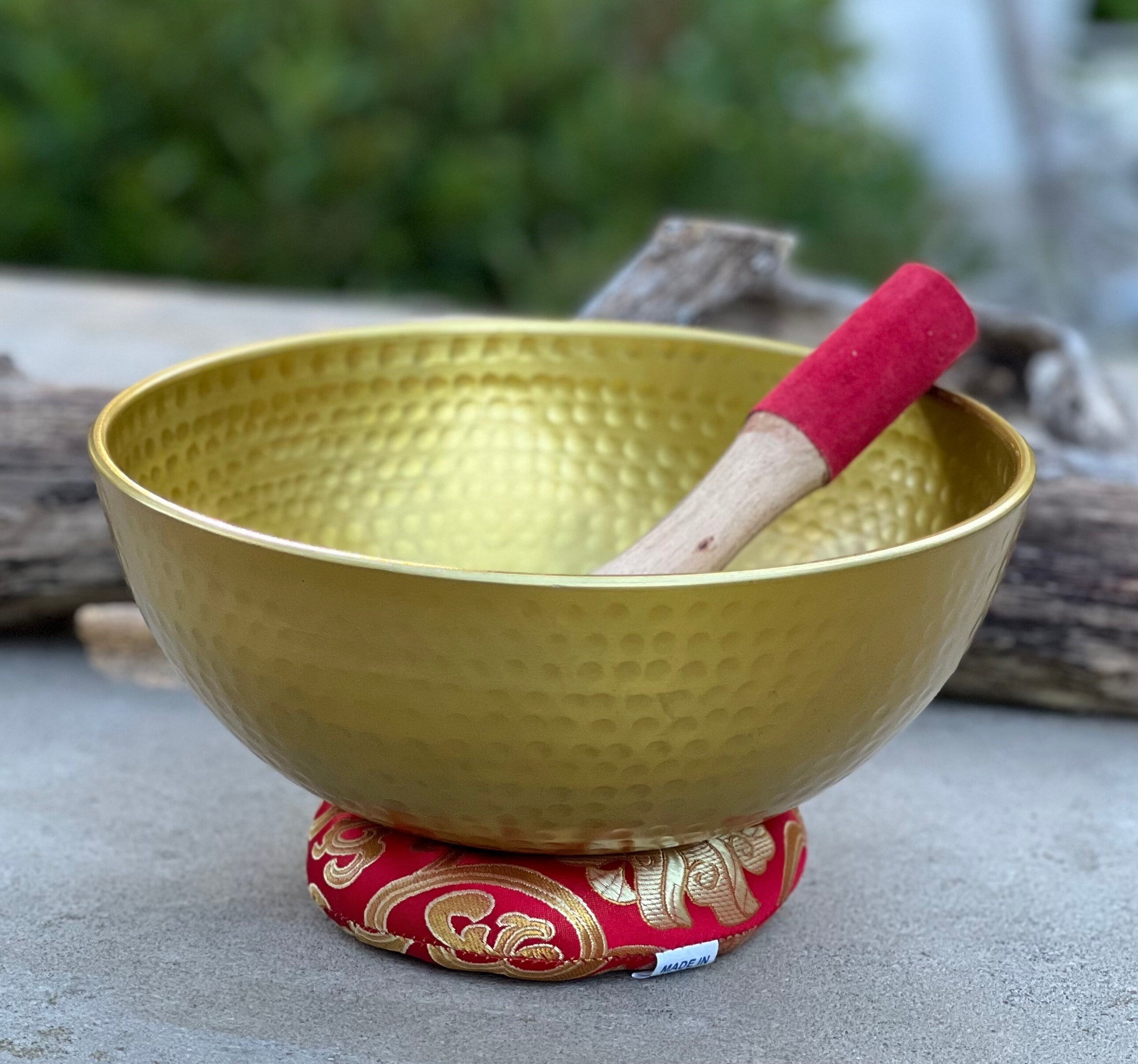 Tibetan Extra Large Singing Bowl Complete Set Deep Meditation ~ Yoga, Mindfulness, Spiritual & Chakra Healing ~ Fast Shipping. - DharmaObjects