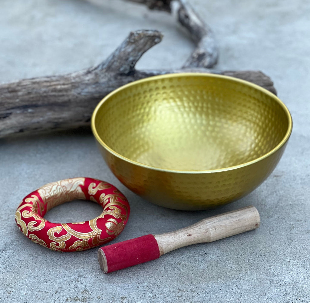 Tibetan Extra Large Singing Bowl Complete Set Deep Meditation ~ Yoga, Mindfulness, Spiritual & Chakra Healing ~ Fast Shipping. - DharmaObjects