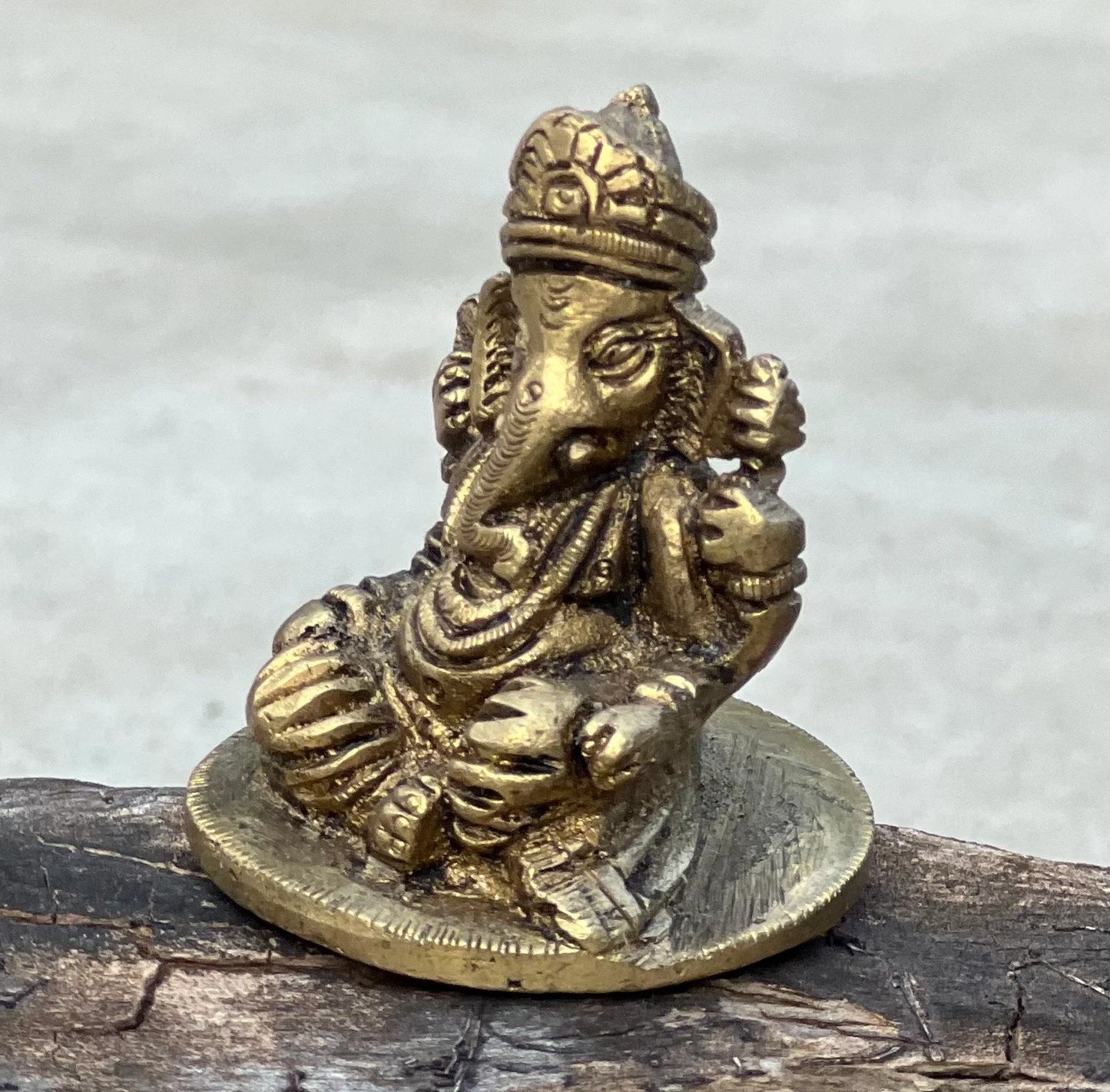 Ganesh Ganesha Statue Hindu Elephant God of Success Solid Brass