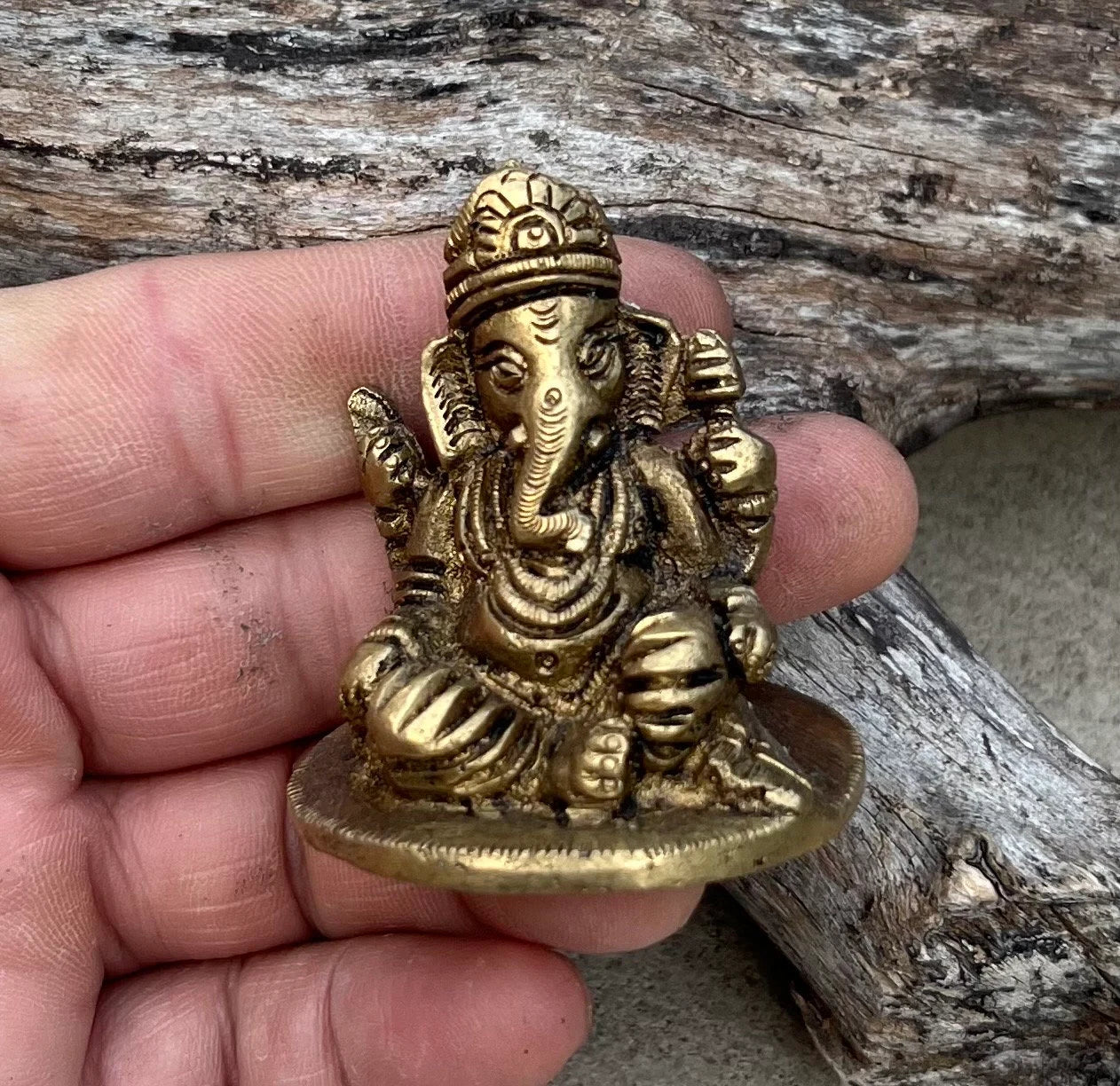 Ganesh Ganesha Statue Hindu Elephant God of Success Solid Brass