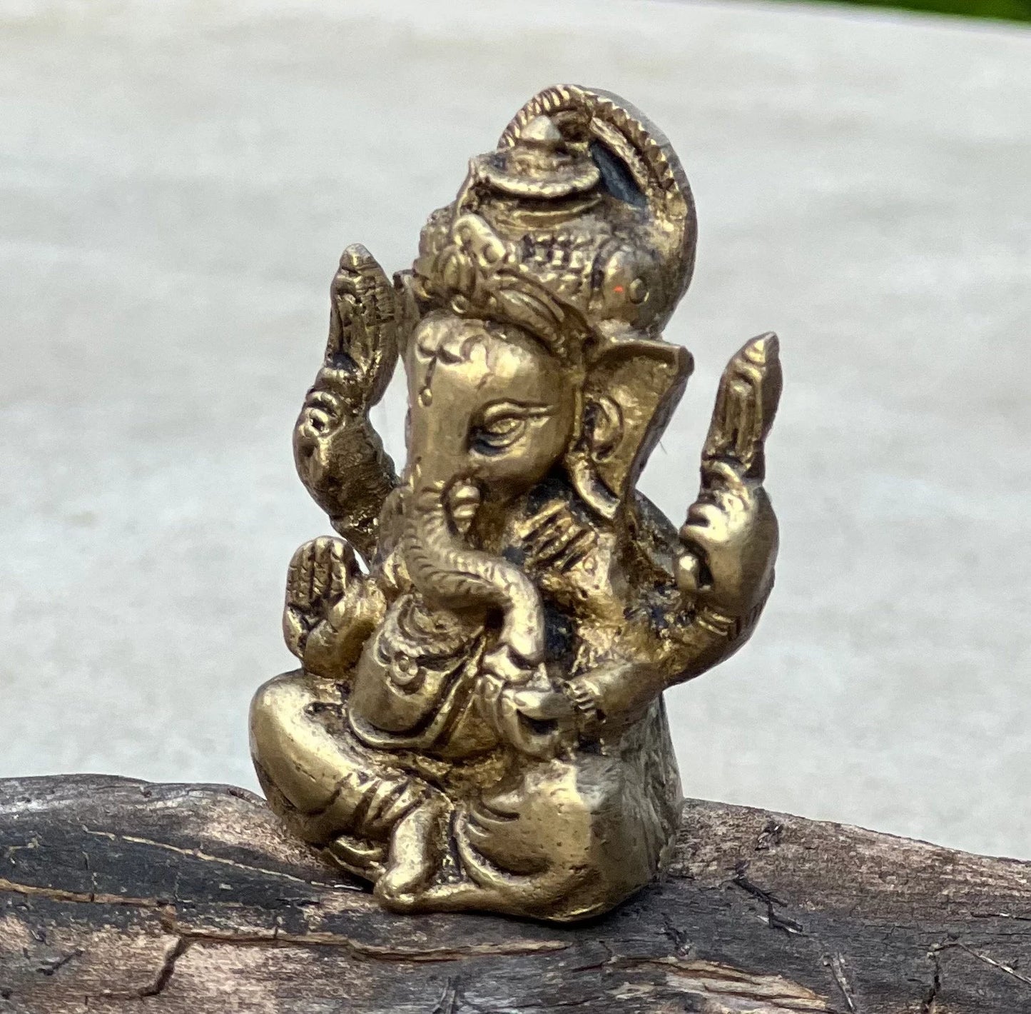 Ganesh Ganesha Statue Hindu Elephant God of Success Solid Brass