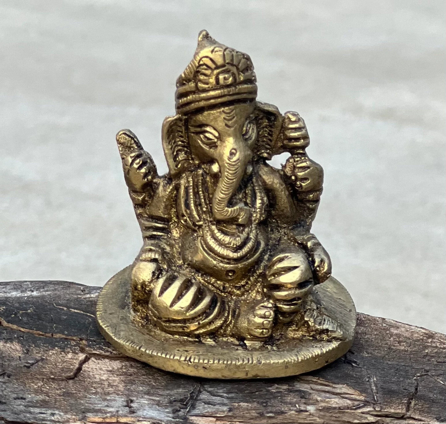 Ganesh Ganesha Statue Hindu Elephant God of Success Solid Brass