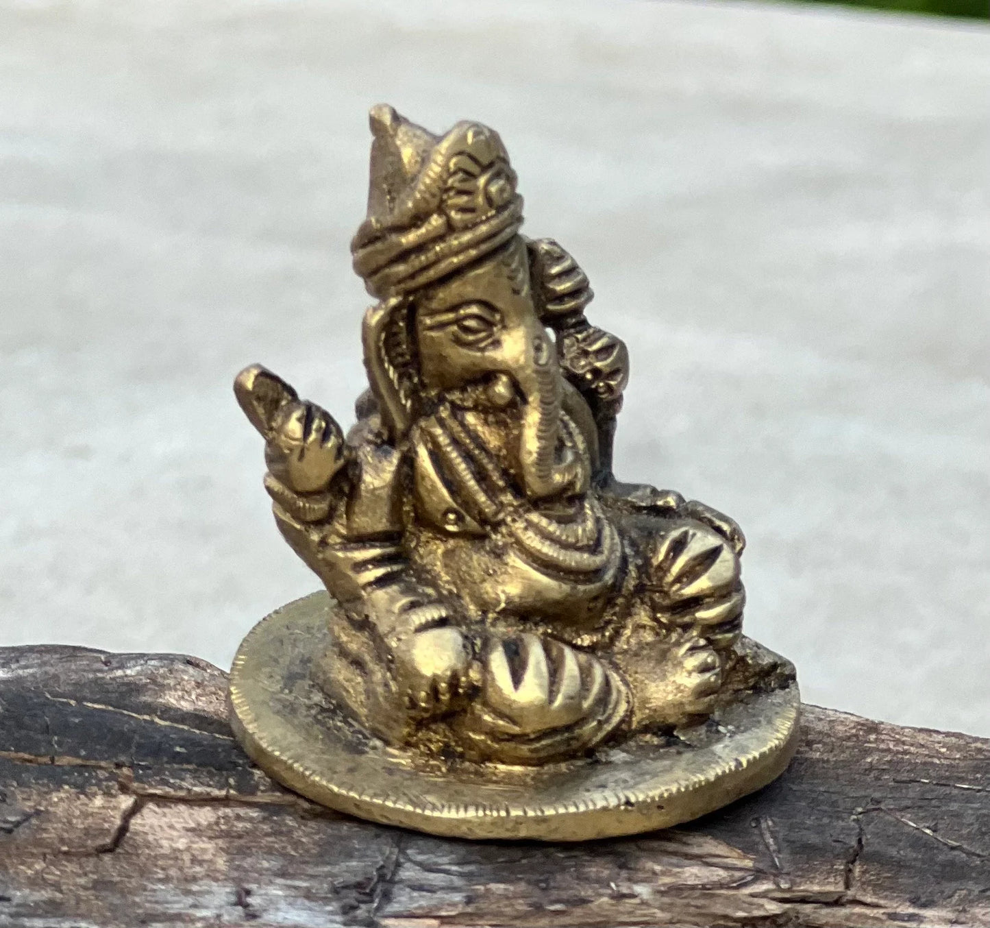 Ganesh Ganesha Statue Hindu Elephant God of Success Solid Brass