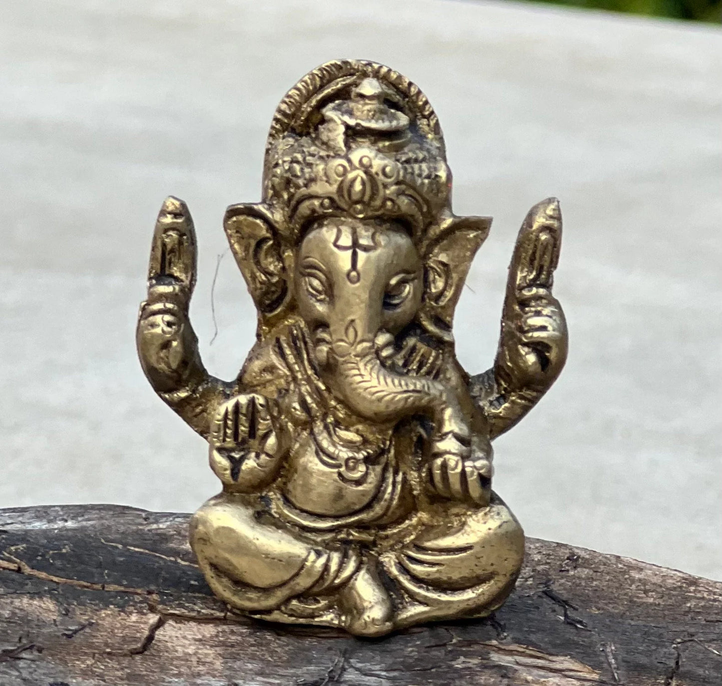 Ganesh Ganesha Statue Hindu Elephant God of Success Solid Brass