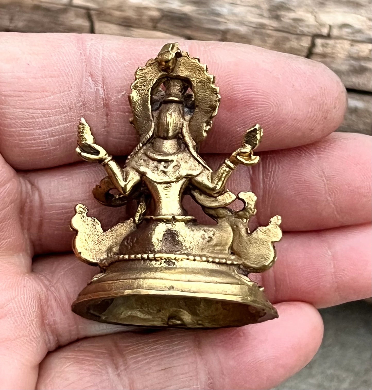 Tibetan Buddhist Green Tara Brass Statue Mother Goddess