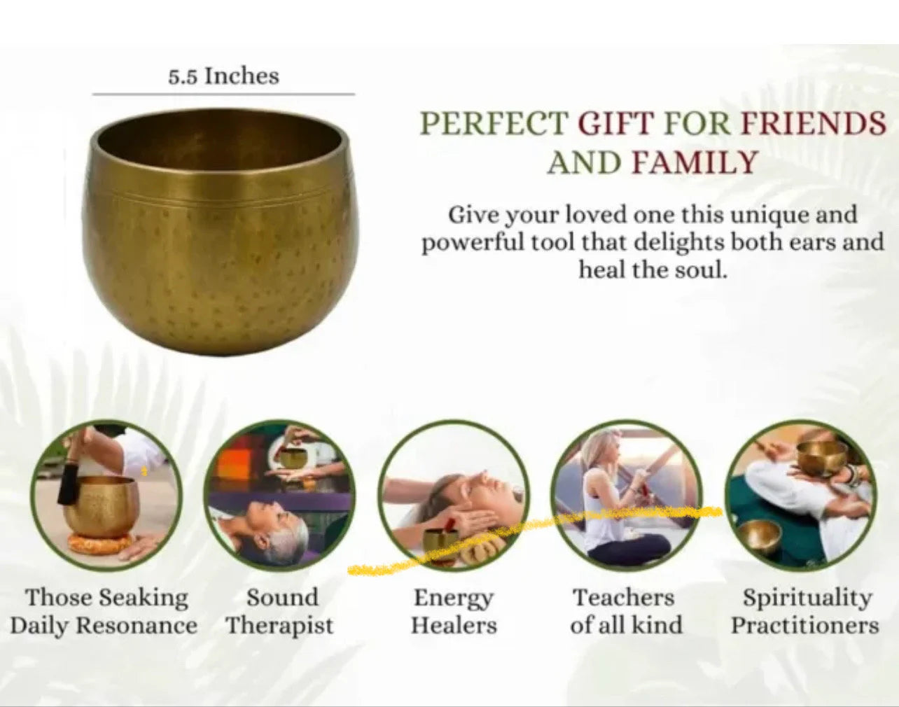 Tibetan Singing Bowl Complete Set 5.5" Pro Deep Meditation ~ Yoga, Mindfulness, Spiritual & Chakra Healing